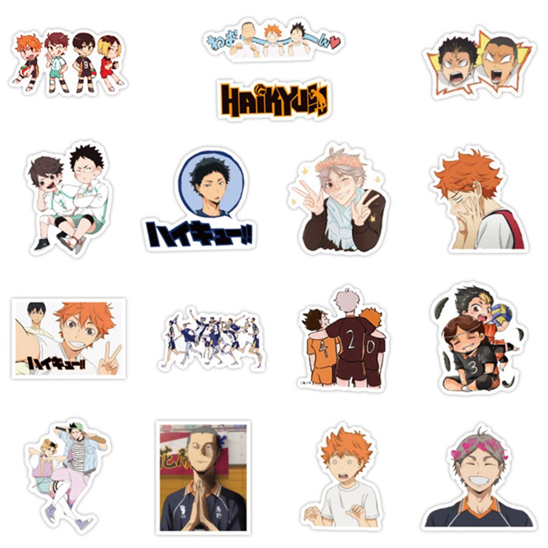 Sticker dán trang trí bằng pvc chống thấm nước hình anime doodle