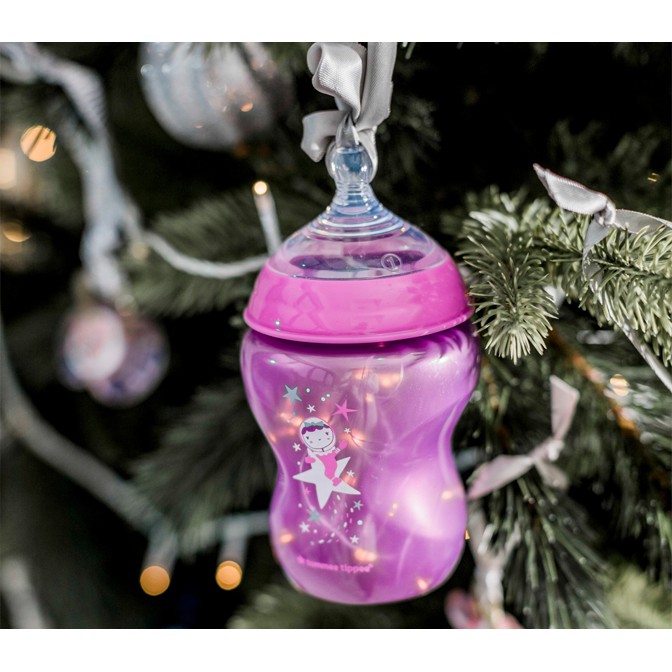 Bộ bình sữa ty siêu mềm tự nhiên và ty ngậm BOLDLY GO Tommee Tippee Closer To Nature, núm ty đi kèm 3-6 tháng - GIRL