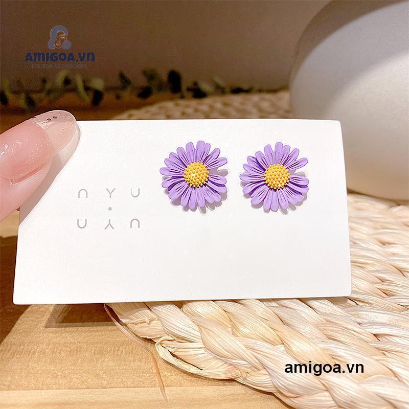 ✨✨Hoa tai bạc 925 hình hoa cúc nhỏ phong cách Hàn Quốc thời trang mùa hè dành cho nữ