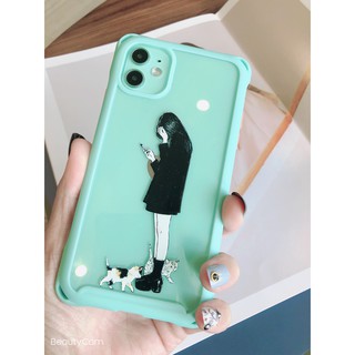 Ốp Lưng IPHONE Viền Xanh Dương coolgirl Bảo Vệ 4 góc full dòng 6/6s đến 11promax- H Case
