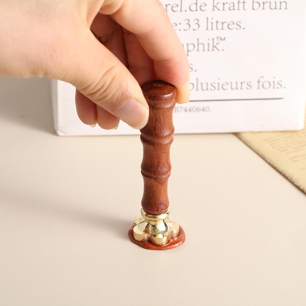Con Dấu Đóng Sáp Niêm Phong Tem Cán Gỗ DIY