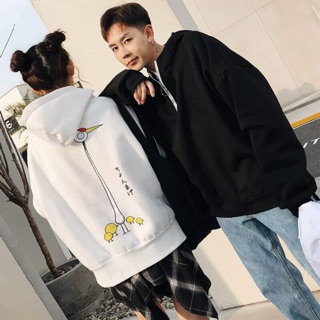 Áo hoodie nỉ mũ in lưng chất đẹp, áo đôi hoodie nỉ nam nữ
