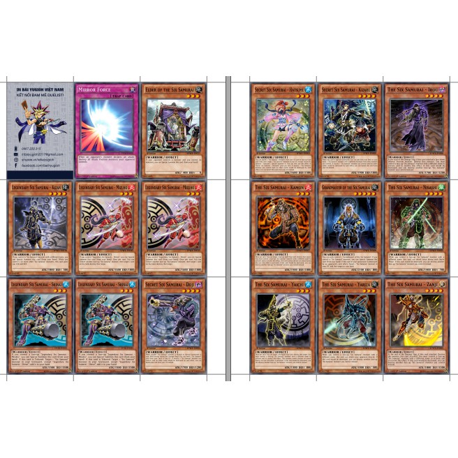 Bộ bài Six Samurai