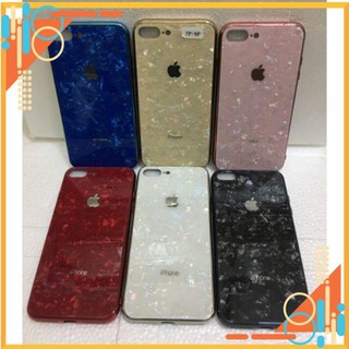 Ốp lưng kính cường lực vân đá iphone 7 plus/8 plus - Sang chảnh
