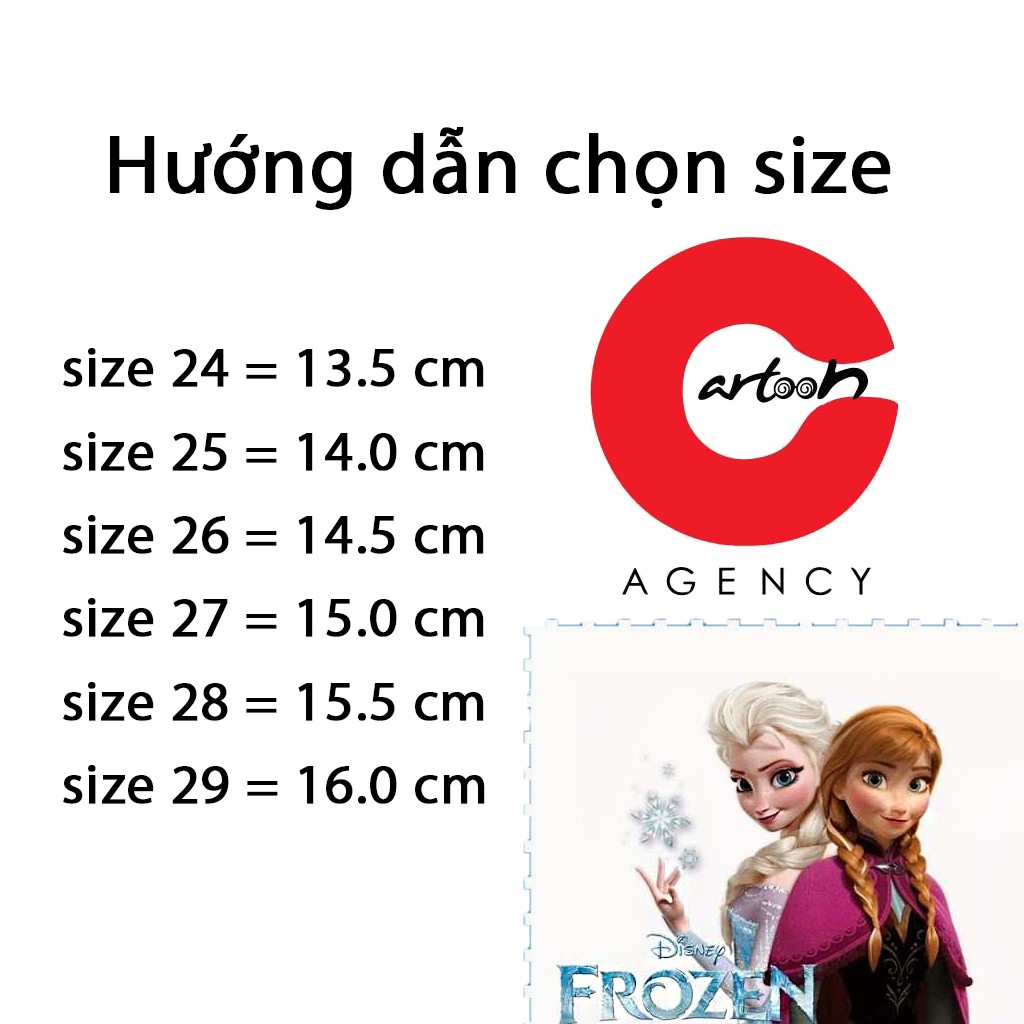 Dép Elsa Cao Cấp Chính Hãng Cho Bé Gái Thương Hiệu Cartoon Agency Thái Lan