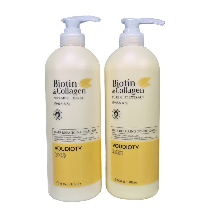 Dầu Gội Xả Biotin Collagen Voudioty 1000ml, Ngăn Ngừa Rụng Tóc, Gàu & Kiềm Dầu, Phục Hồi Hư Tôn| Chính Hãng | BigBuy360 - bigbuy360.vn