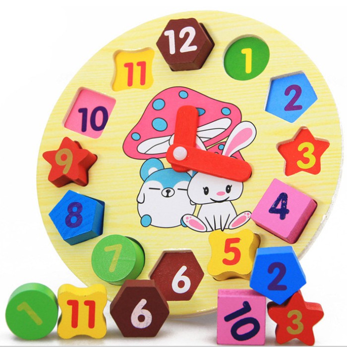 [Siêu Sale] Đồ chơi ghép số hình đồng hồ chất liệu gỗ cao cấp cho bé 1-5 tuổi- Đồ chơi cho bé mẫu giáo