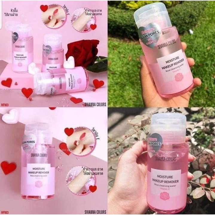 Nước Tẩy Trang Sivanna Colors Moisture Makeup Remover Ros.e HF103