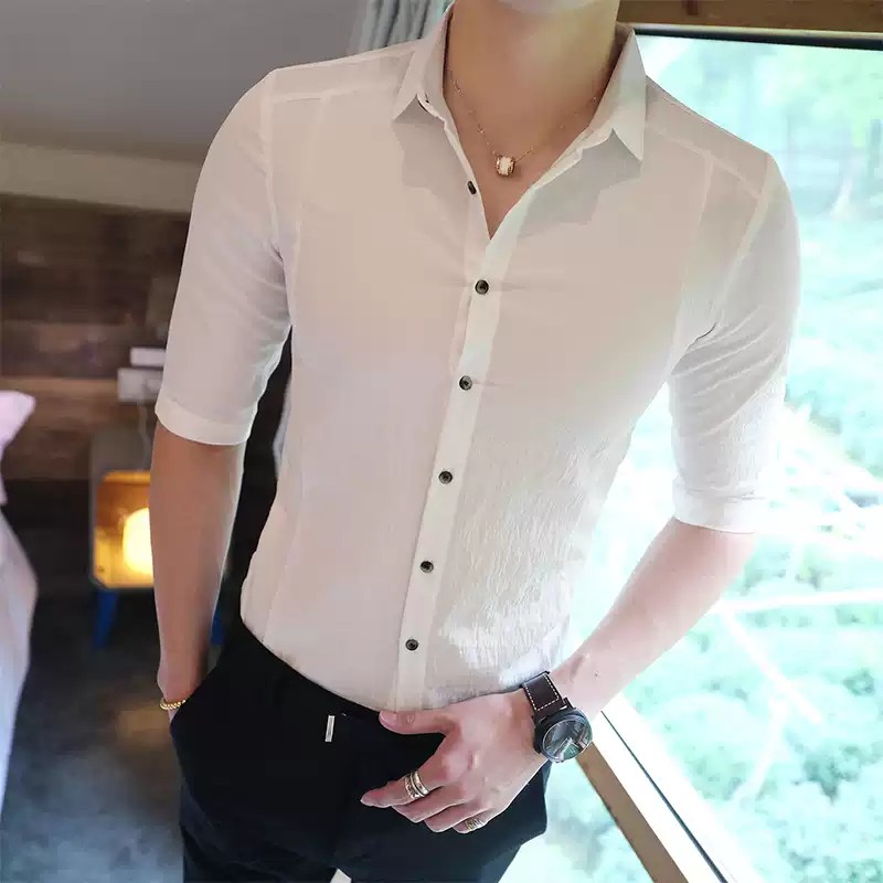 Áo sơ mi dài tay Gavin  chất lụa cao cấp không nhăn, không xù, thoàng mát, thấp hút mồ hôi (SML) | BigBuy360 - bigbuy360.vn