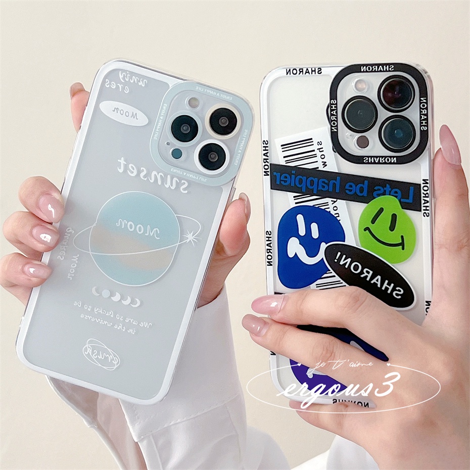 Ốp Điện Thoại Mềm Trong Suốt Họa Tiết Hành Tinh Mặt Trăng Cho iPhone 13 12 11 Pro Max SE2020 X XR Xs Max 7 8 Plus