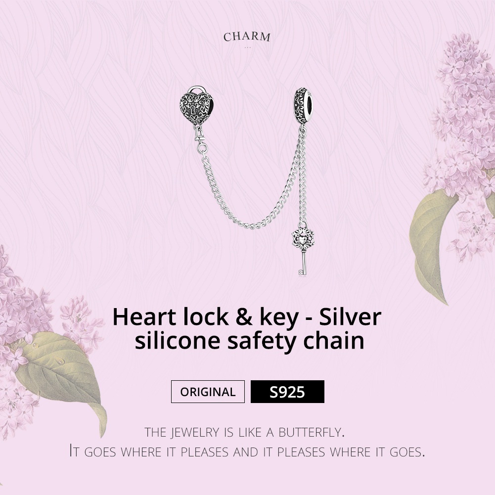 Mặt vòng cổ / vòng tay BAMOER bằng bạc 925 DIY thời trang cá tính