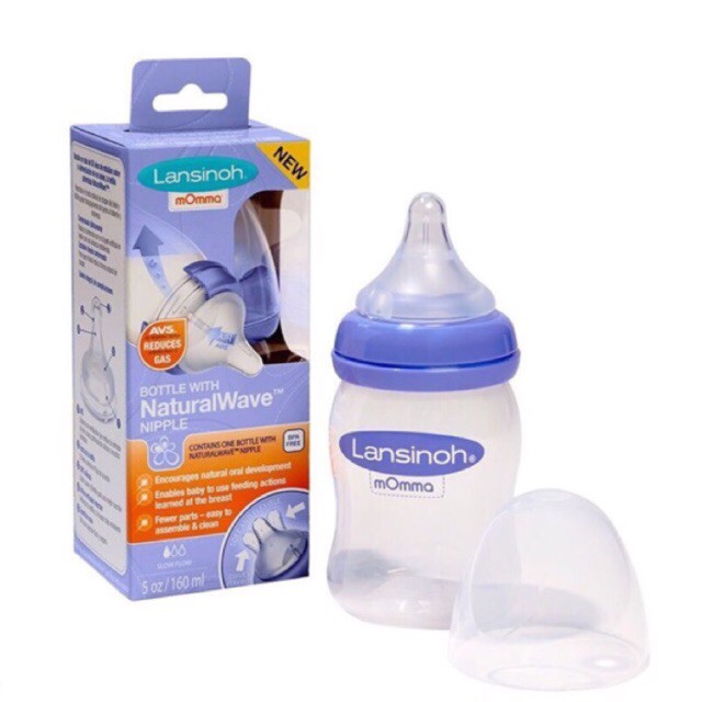  Bình Sữa Cổ Rộng LANSINOH MOMMA 160ml/240ml - HÀNG CHÍNH HÃNG