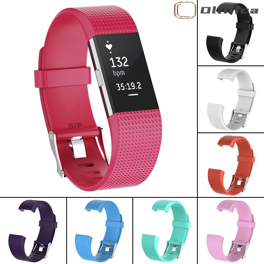 (hàng Có Sẵn) 1 Dây Đồng Hồ Thể Thao Silicone Mềm Olifi Cho Fitbit Charge 2