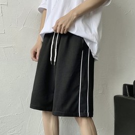 Quần short/ sooc nam nữ  ống rộng sọc trắng outfits unisex quần đùi thể thao năng động thoải mái cho mùa hè QS14