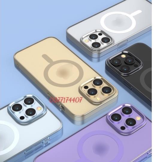 Ốp lưng Devia Glimmer viền màu hỗ trợ sạc Magsafe cho iPhone 14, 14 Max., 14 Pro, 14 Pro Max trong cứng mỏng nhẹ