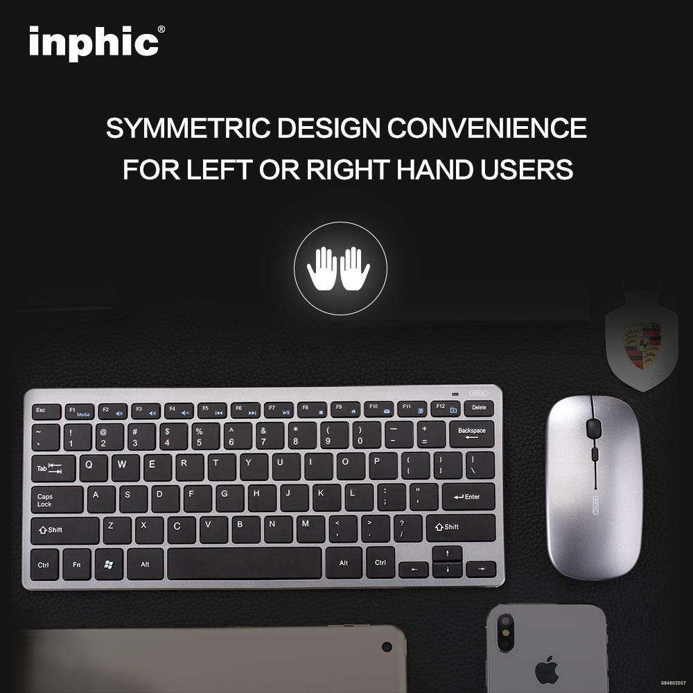 ☃✢Bộ Bàn Phím Và Chuột Không Dây Inphic V780 Siêu Mỏng