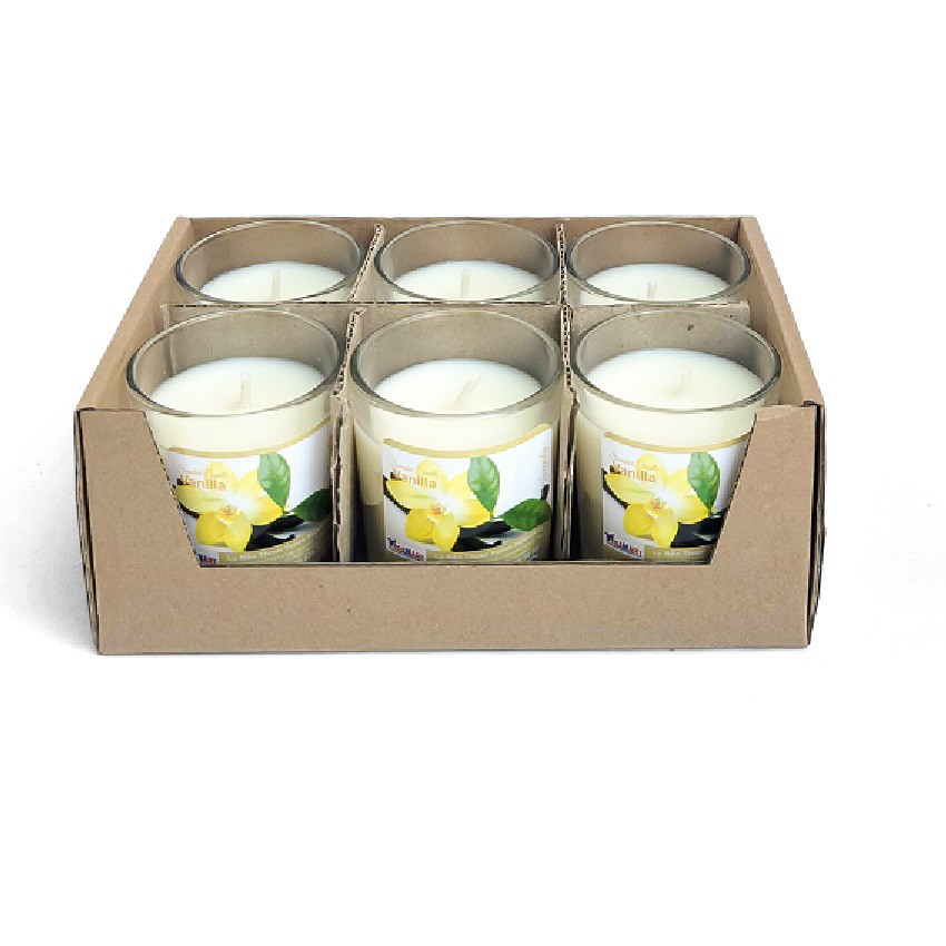 Hộp 6 ly nến thơm votive Eden Candle FTRAMART NQM0413 Vanilla Hương vani