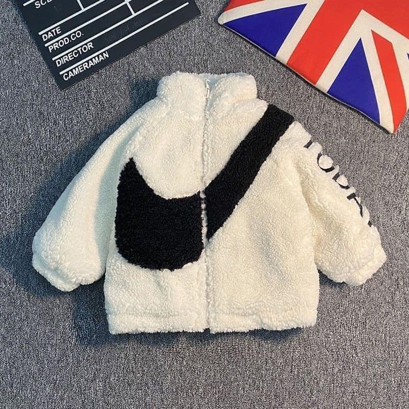 Áo khoác bé trai bé gái lông cừu Ni Today chất bông mềm siêu ấm