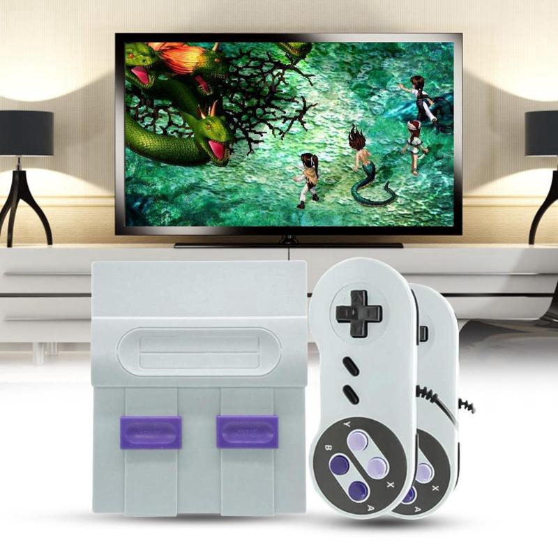 Snes Máy chơi game tích hợp 821 game cho dòng SNES kết nối HDMI TV kèm 2 tay cầm chơi game và 1 cáp HD và dây điện US/EU/UK