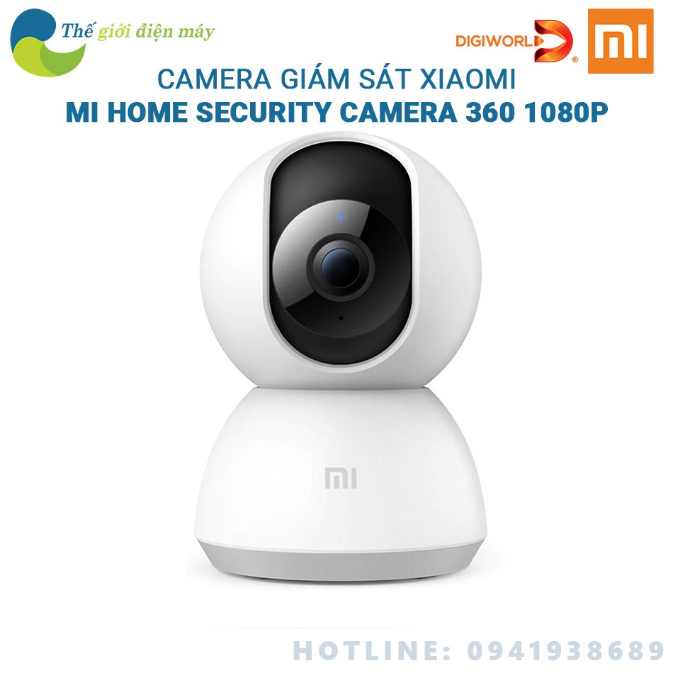 [Bản quốc tế] Camera giám sát Xiaomi xoay 360 độ IP fullHD 1080P Xiaomi Mi home security 360 độ - Digiworld phân phối