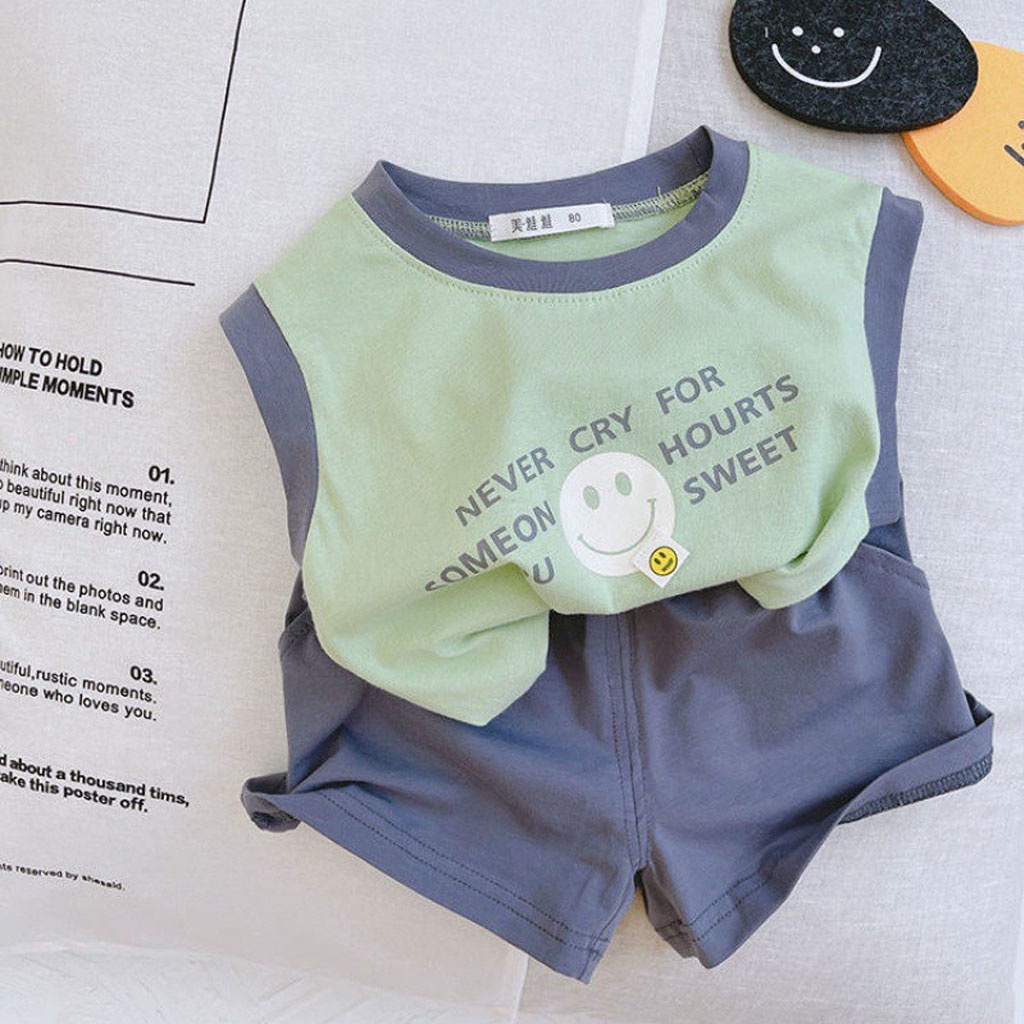 Bộ Sát Nách Never Cry Cho Bé Trai, Bộ Sát Nách Chất cotton Cao Cấp Cho Bé Từ 7-28kg - LILA KIDS