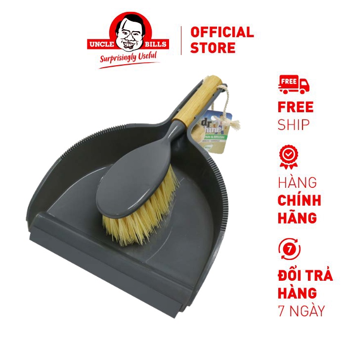 Bộ Bàn Chải Cán Tre &amp; Ky Quét Bụi Uncle Bills BC0650