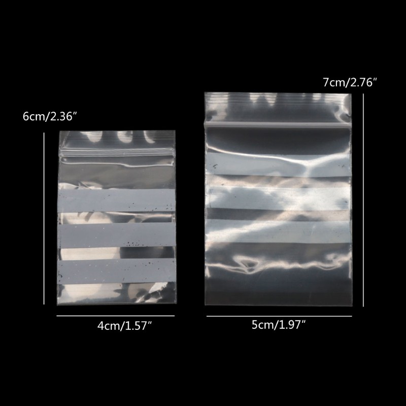 Set 100 Túi Zip Nhựa Nhỏ Có Thể Tái Sử Dụng