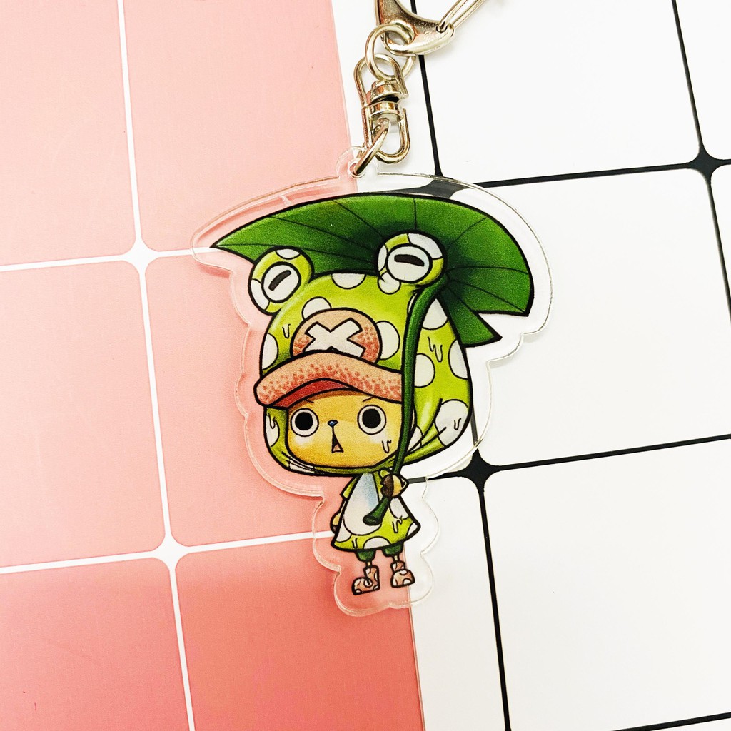 ( Mica trong acrylic ) Móc khóa One Piece Đảo Hải Tặc Chopper quà tặng xinh xắn dễ thương in hình anime chibi