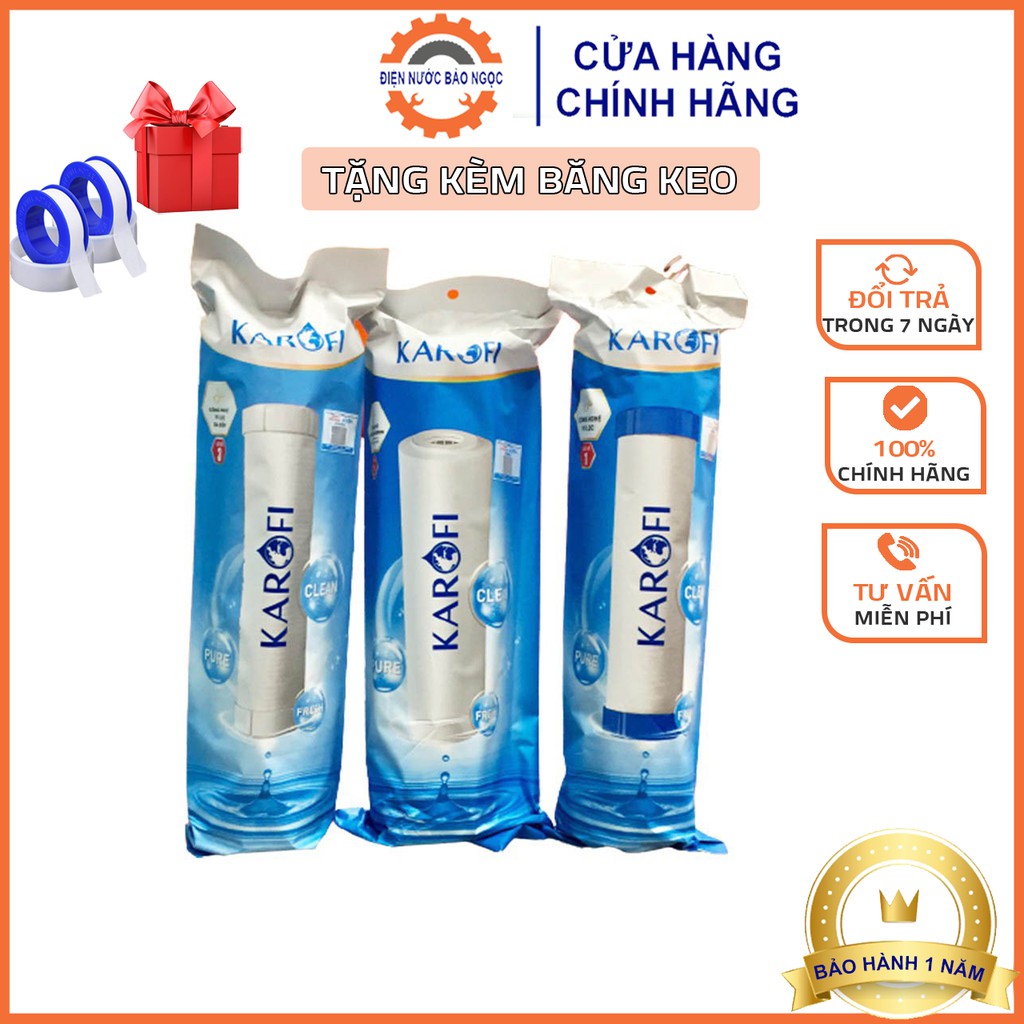 Lõi lọc 123 Karofi Máy Lọc Nước RO Hàng Chính Hãng, Lọc Tạp Chất Và Độc Tố Siêu Sạch