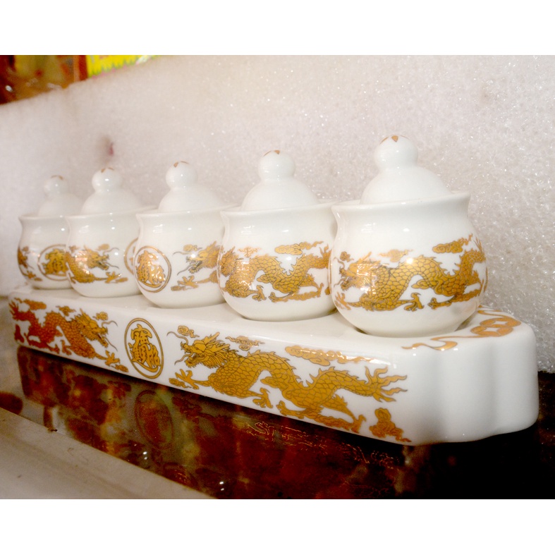 Bộ án rồng vàng có nắp thờ cúng bàn thờ