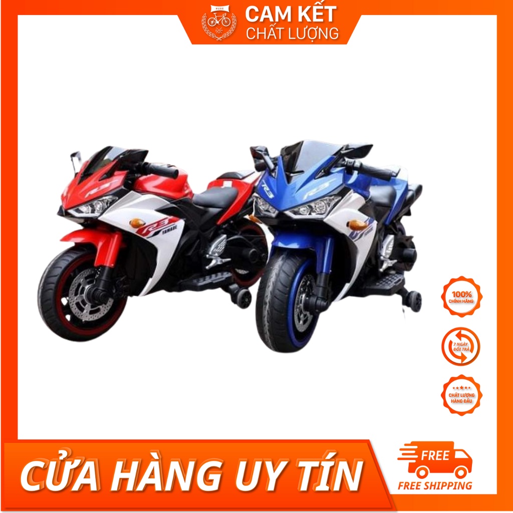 Xe máy điện cho bé R3 ,xe moto 3 bánh cao cấp ga tự động có nhạc ,đèn led bánh xe