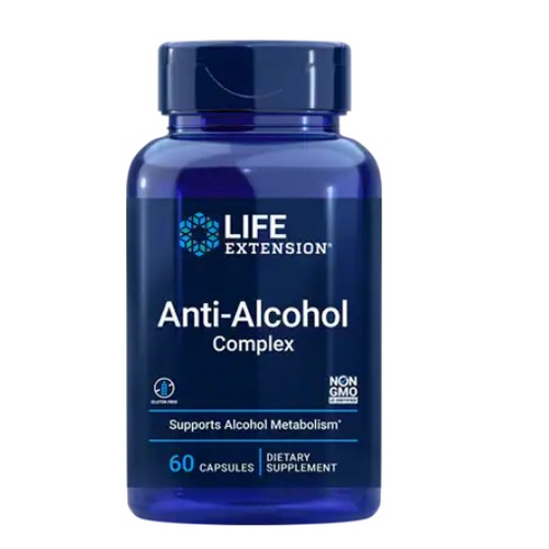 Thải độc gan tăng cường tửu lượng Puritan's Pride Life extension Anti Alcohol Complex 60 viên