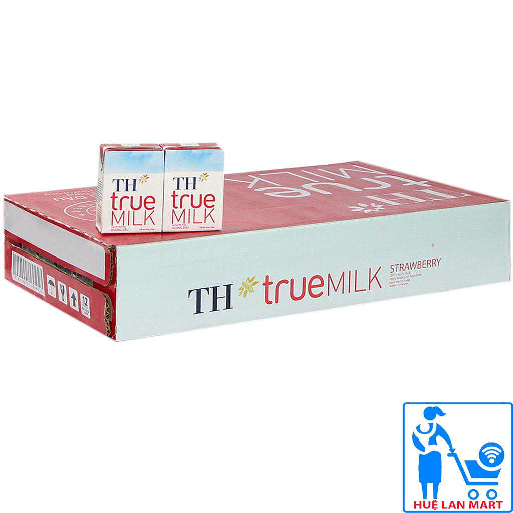 CHÍNH HÃNG Sữa Tươi Tiệt Trùng TH True Milk Hương Dâu Thùng 48 Hộp x 110ml thumbnail