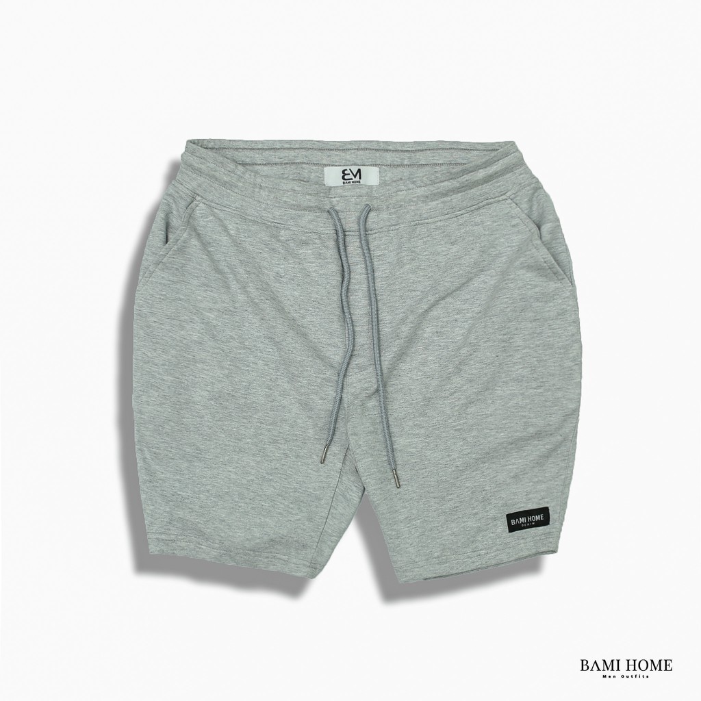 Quần short nỉ cao cấp BAMI HOME phong cách unisex, quần có lai và dây rút dễ phối đồ QSN- 006 | BigBuy360 - bigbuy360.vn