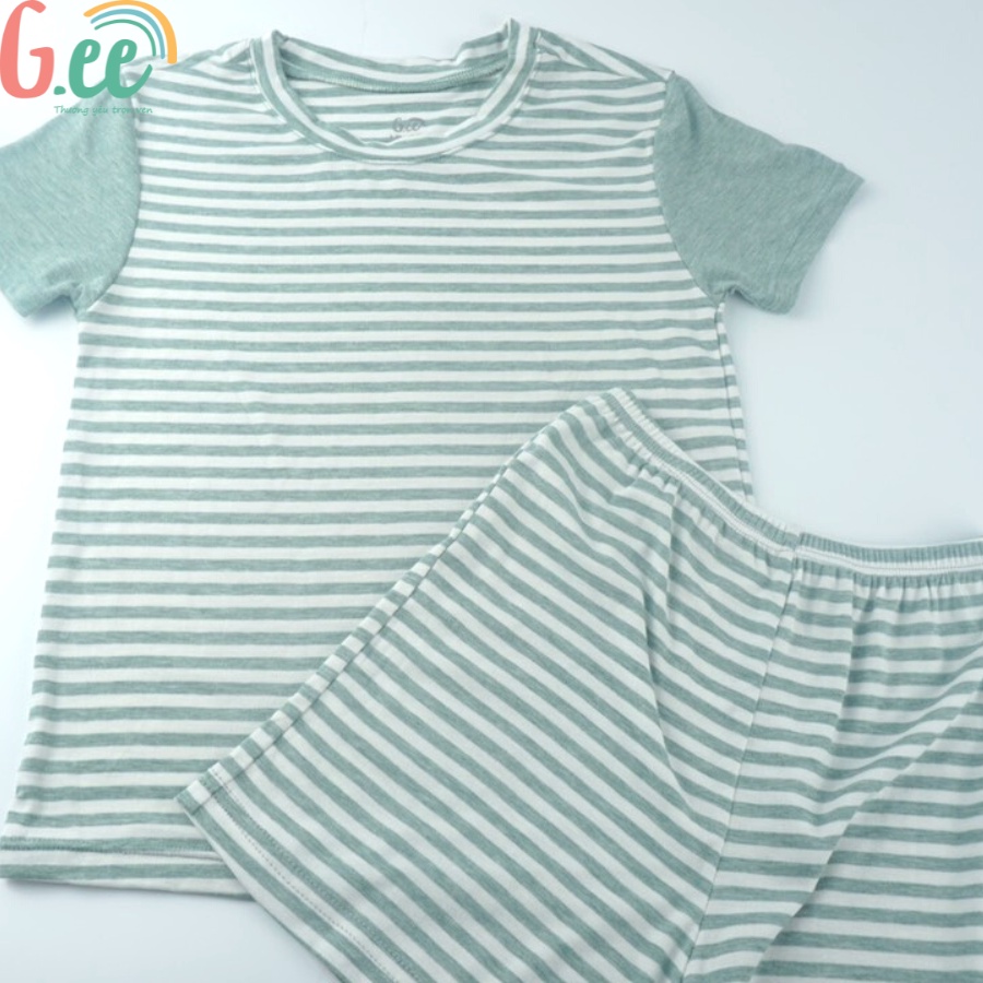 Bộ phông cộc tay bé trai vải gỗ sồi, siêu mểm mướt mát mẻ cả ngày- Gee