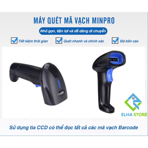 Máy quét mã vạch không dây YHD, máy scan mã vạch cầm tay Barcode 1D 2D chính hãng có bảo hành -  ELHA STORE