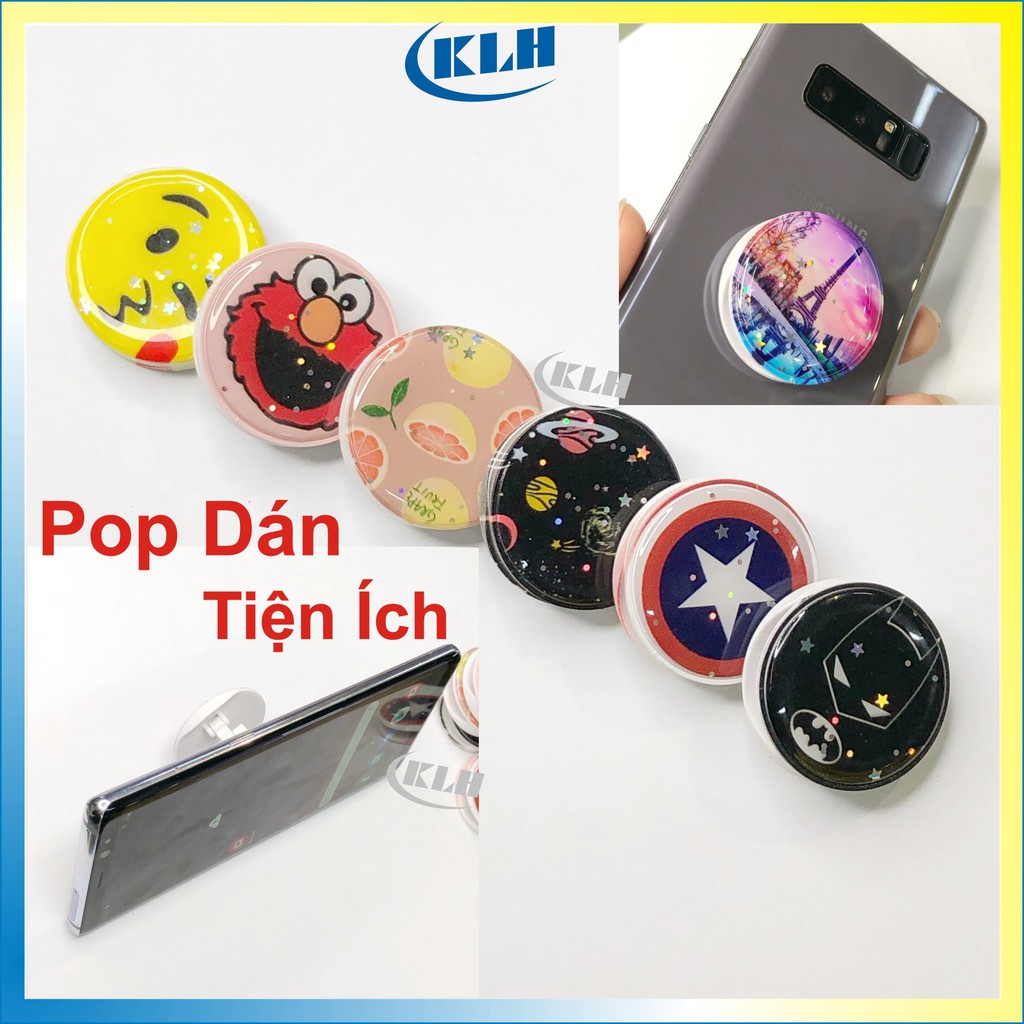 Chống lưng điện thoại, pop dán lưng xem phim, iring chống giật trộm KLH