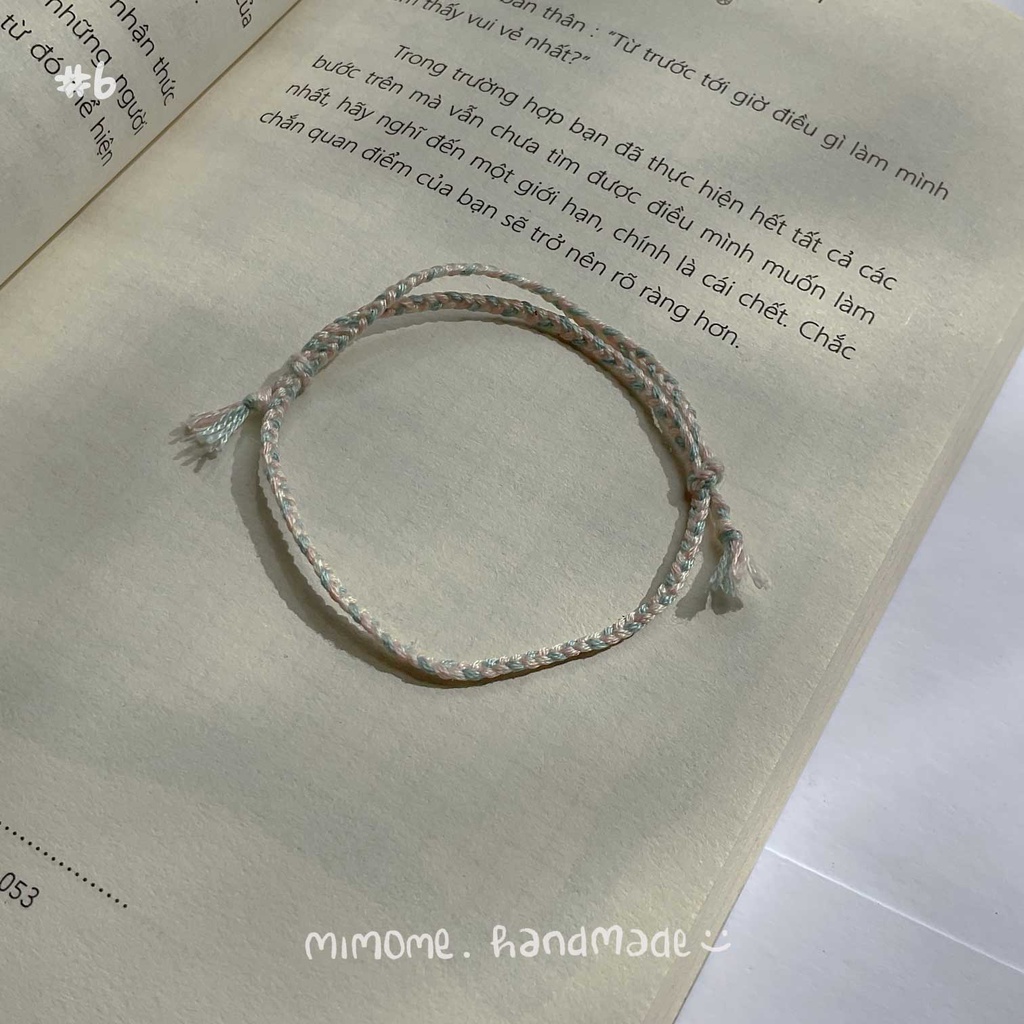 [ BST back to cotton ] Vòng bính chỉ cotton mã màu ở góc trái ảnh