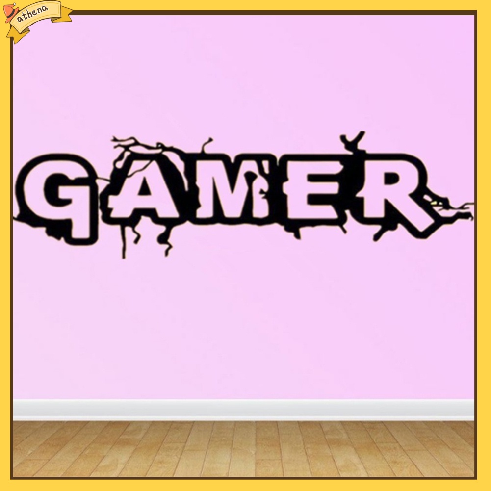 Miếng Dán Tường Trang Trí Phòng Khách Hình Chữ Game Độc Đáo