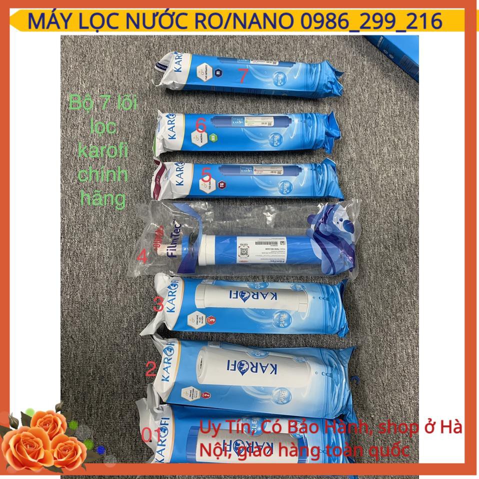Combo Lõi Lọc Số 1,2,3,4,5,6,7 karofi 👉 Bộ 7 Lõi Lọc Nước Dành Cho Tất Cả Các Máy Lọc