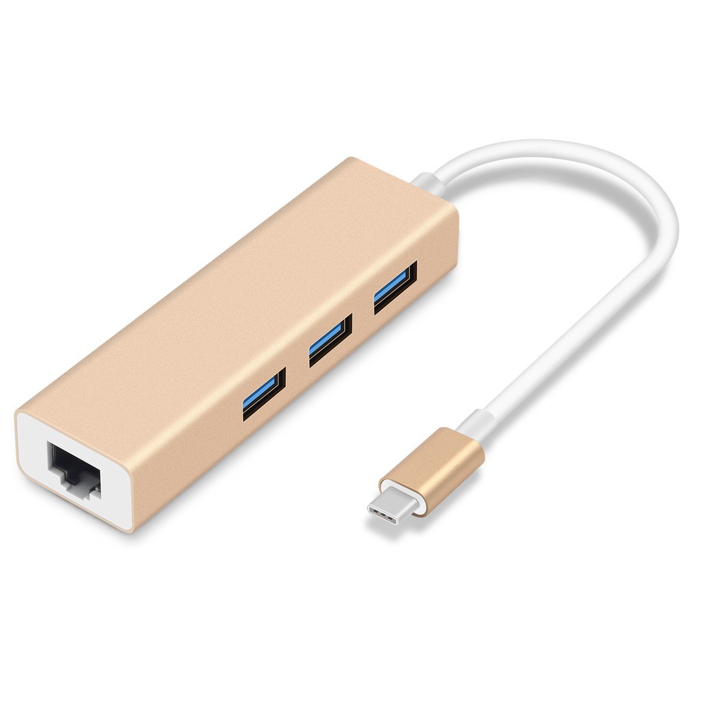 Bộ Chia 3 Cổng Usb Rj45 100m Cho Macbook Pro 13 15