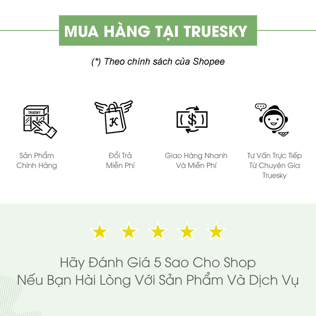 Bộ sản phẩm làm trắng và ngăn ngừa mụn Truesky gồm 1 kem dưỡng trắng da mặt 20g + 1 gel rửa mặt ngừa mụn 50g