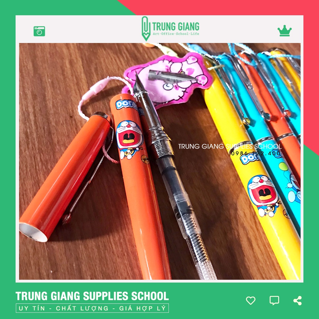 Bút Máy Học Sinh - Bút Luyện Chữ Đẹp Hình Doraemon Đẹp Mắt