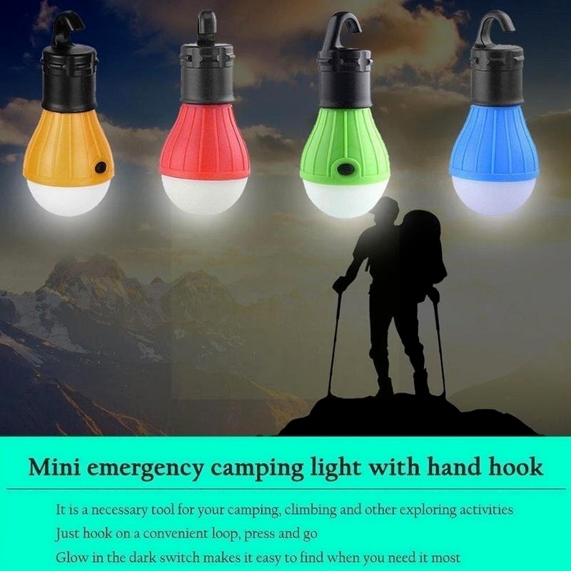 Bóng Đèn LED Nhiều Màu Có Móc Treo Di Động Cho Cắm Trại/Dã Ngoại