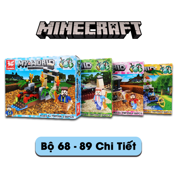 Bô đồ chơi xếp hình LEGO My World Minecraft – Nhựa ABS an toàn - Kích thích sáng tạo phát triển trí tuệ cho bé