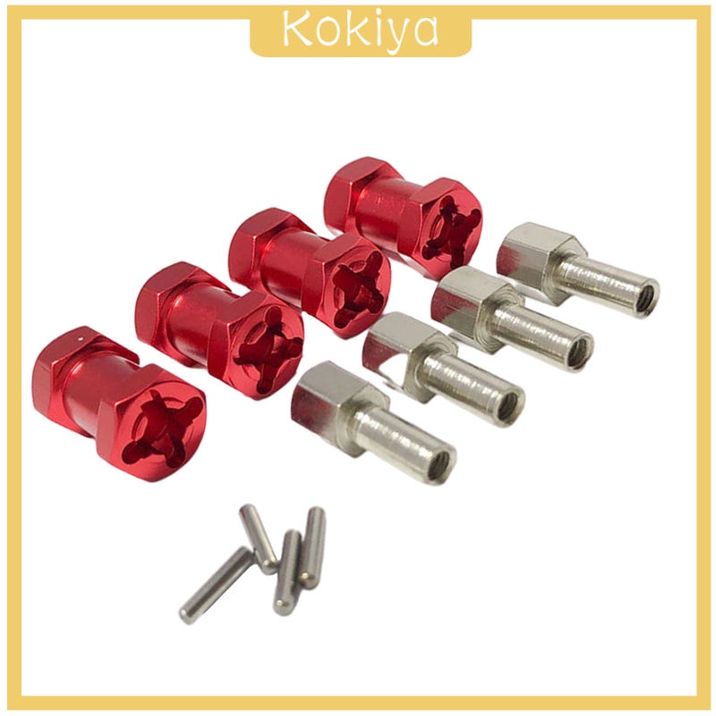 Set 4 trục nối dài bánh xe bằng kim loại cho xe hơi điều khiển từ xa Axial Scx10 D90 Ax10 CC01 F350
