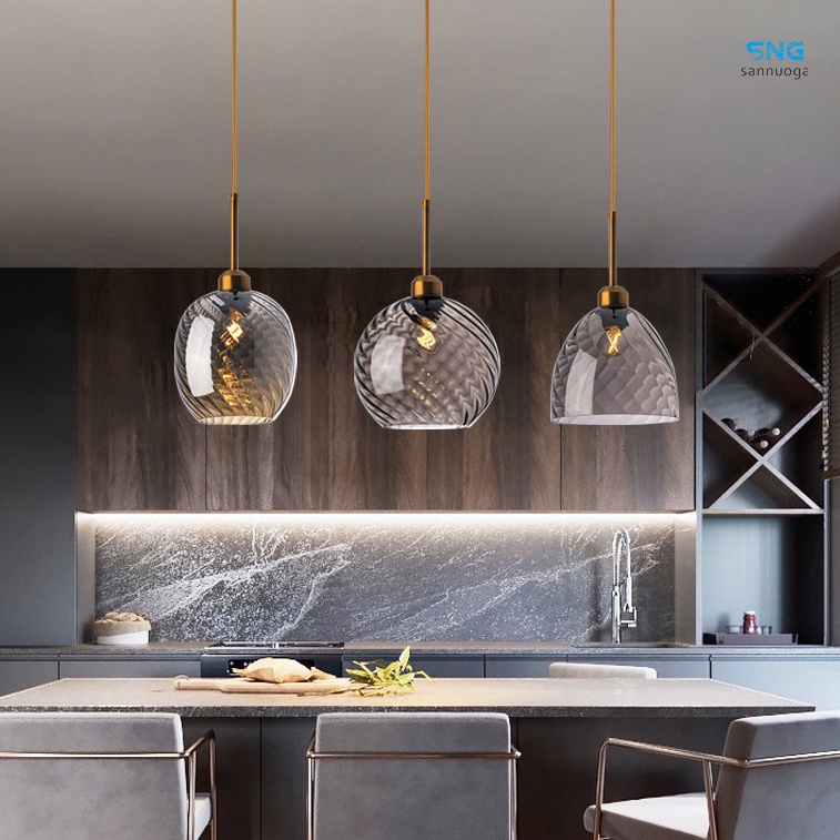 Đèn Treo Trần Nhà Kiểu Bắc Âu Bằng Kính Sang Trọng