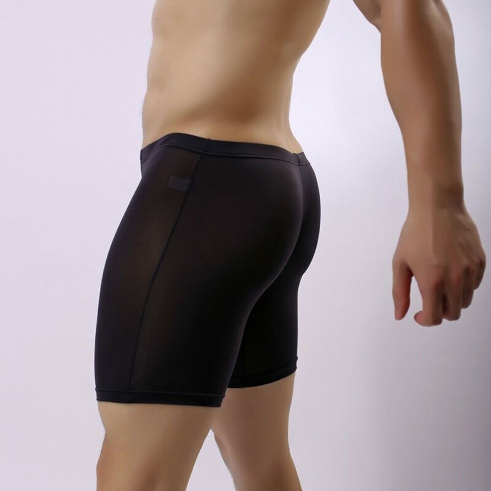 Quần lót boxer nam trong suốt dạng lưới gợi cảm