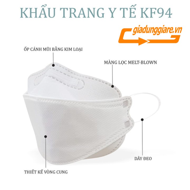 Túi 10 Khẩu trang 4D Mask T&amp;T (Tiêu chuẩn KF94 -Công nghệ Hàn Quốc) Hàng cao cấp an toàn và thời trang - giadunggiare.vn