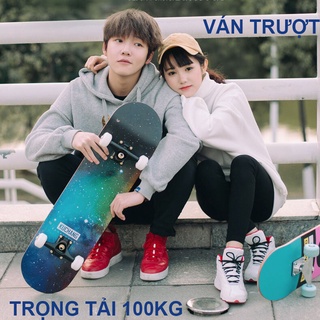 Ván Trượt Thể Thao Chuyên Nghiệp, Ván Trượt Skateboard Gỗ Phong 7 Lớp , Mặt Nhám Cao Cấp